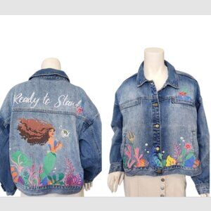 Disney Live Action The Little Mermaid Denim Crop Jean Jacket